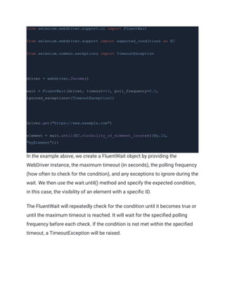 Using WebDriverWait in Selenium — All you need to know | PDF