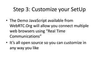 How I built a WebRTC enabled website in 20 minutes! | PPTX