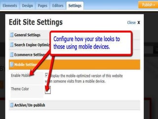 Weebly for Education allows you
        to create sites for students or
              classroom projects



Just click add students
 