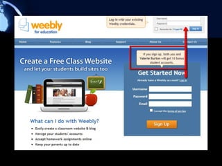 Using Weebly to publish e-Portfolios - TCEA 2013 Slide 12