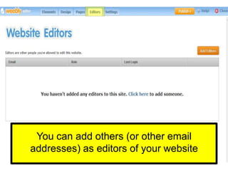 Using Weebly to publish e-Portfolios - TCEA 2013 Slide 35