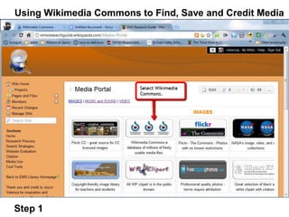 Using Wikimedia Commons to Find, Save and Credit Media




Step 1
 