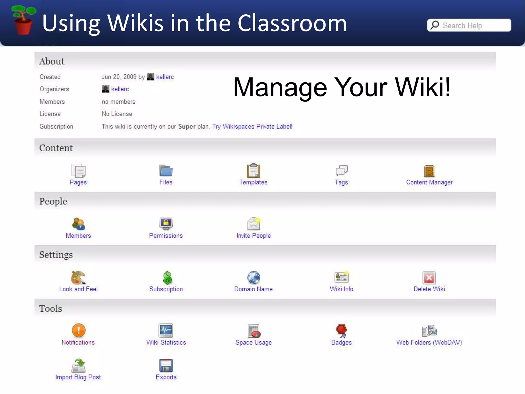 Create a new pageShow recent changesChange Wiki settingsList of visible wiki pagesEdit the List of visible wiki pages