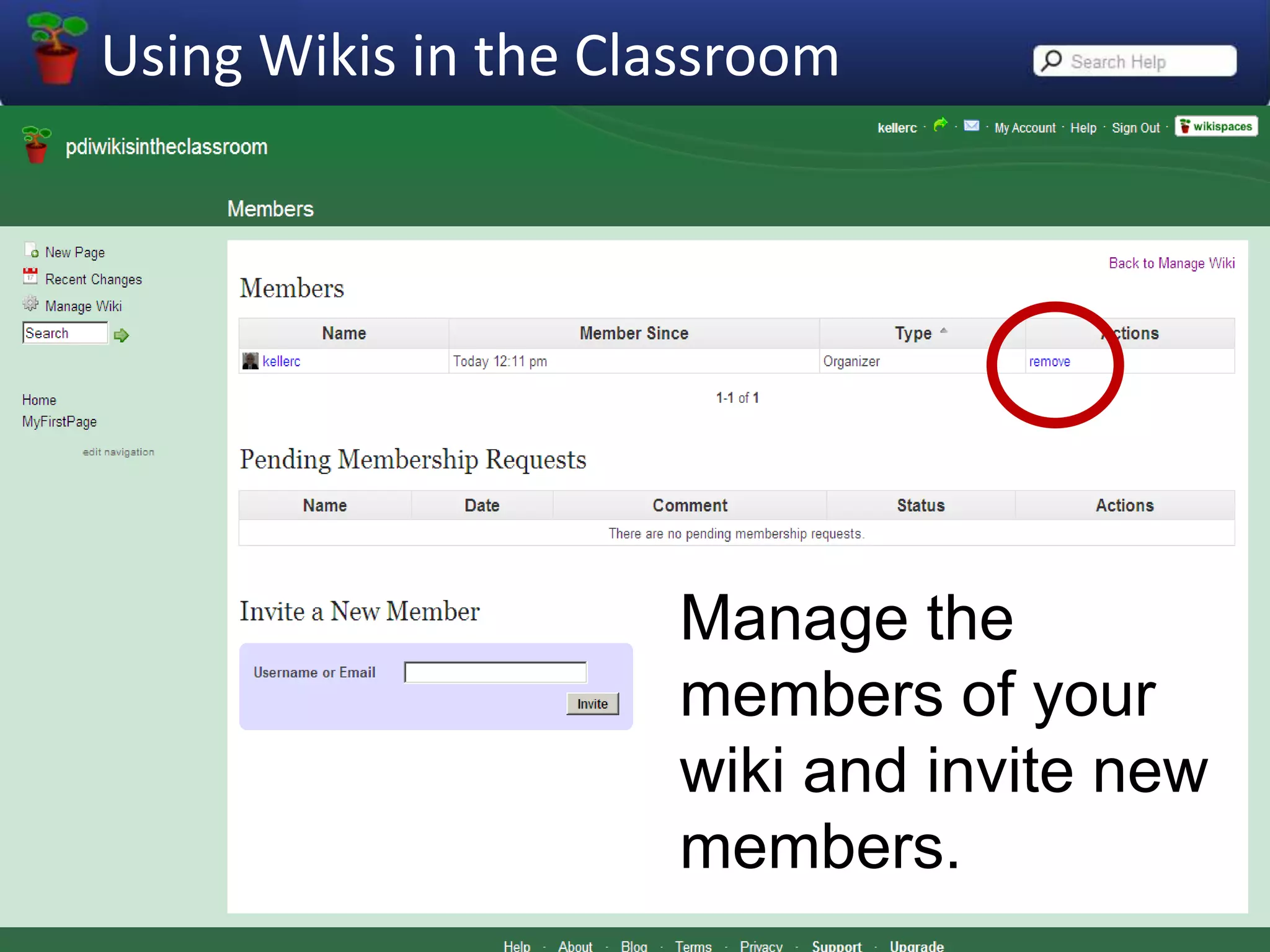Pages…Manage both viewable and invisible pages in your wiki.