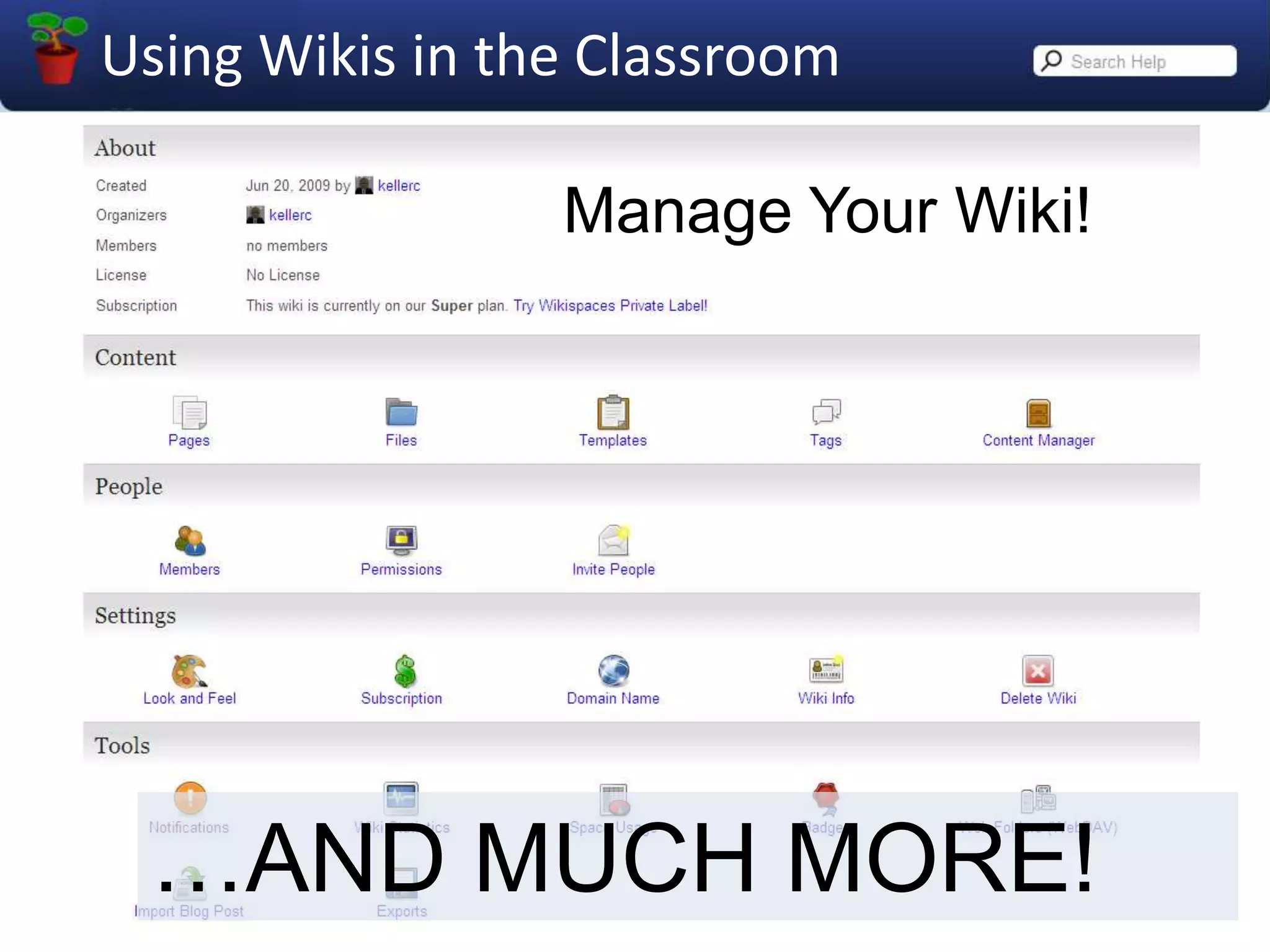 Manage the members of your wiki and invite new members.