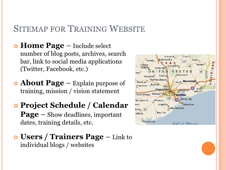 7 sitemap for training website home page