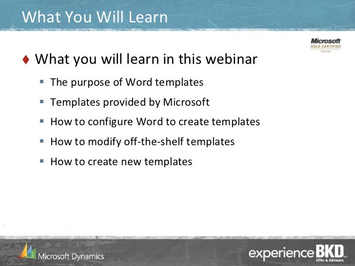 using word templates