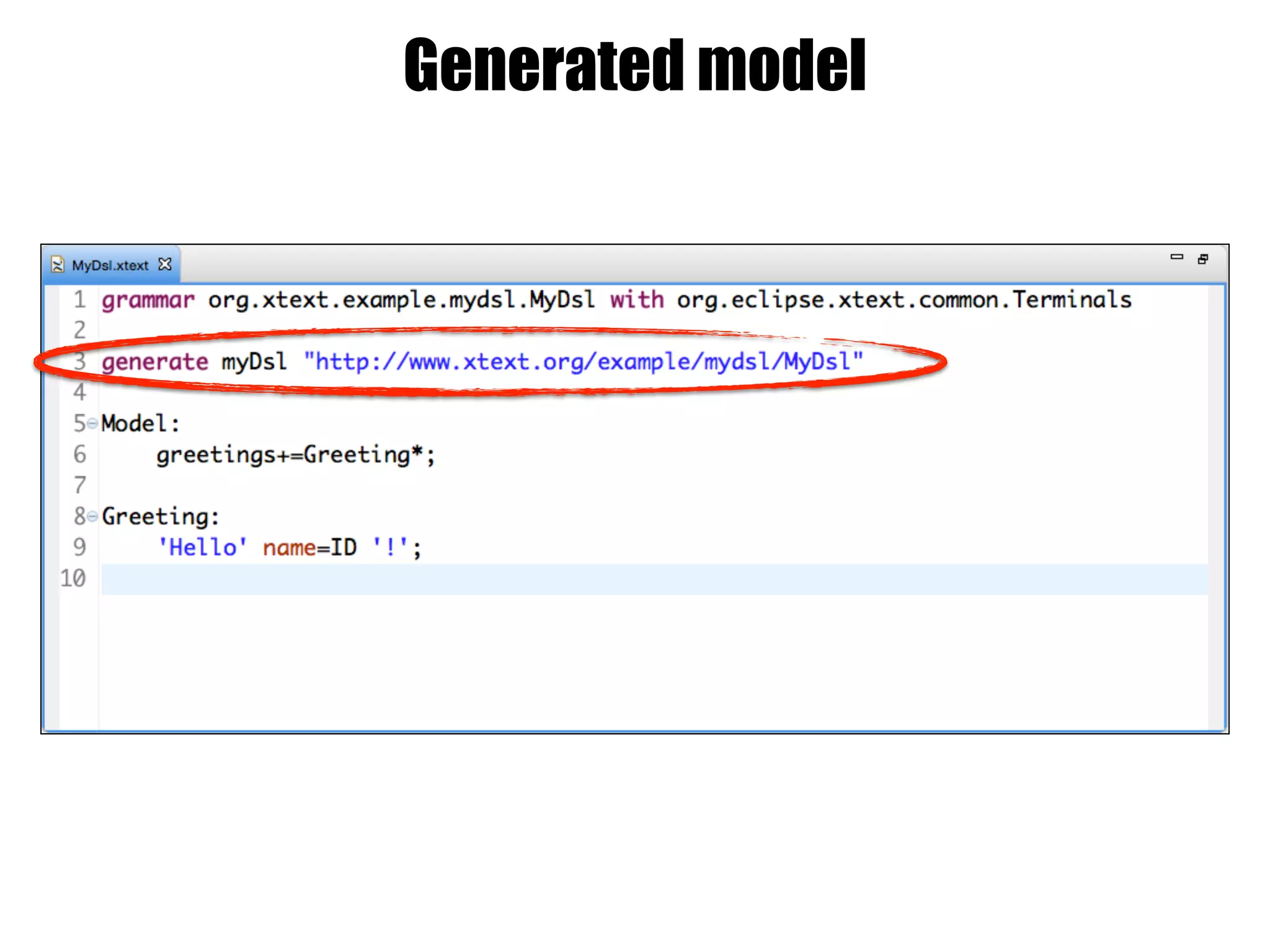 Generated model
 