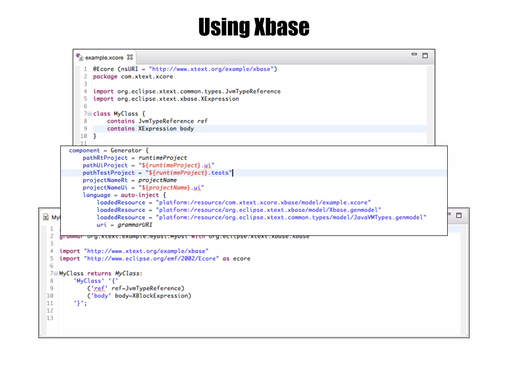 Using Xbase
 