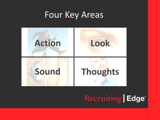Four Key Areas
Action Look
Sound Thoughts
 