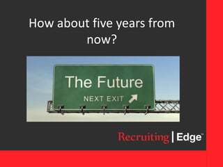 How about five years from
now?
 