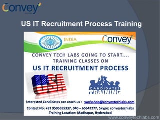 US IT Recruitment Process Training
www.conveytechlabs.com
 