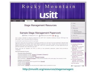 http://rmusitt.org/resources/stagemanagers
 