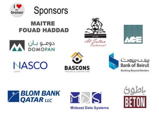 Sponsors
MAITRE
FOUAD HADDAD
 