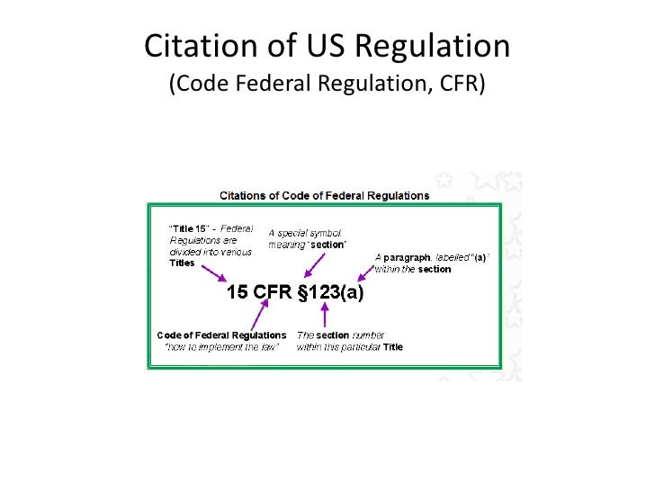 Us Law And Regulations