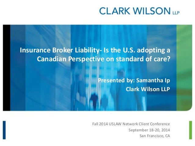 Insurance Broker Liability Is the U.S. adopting a