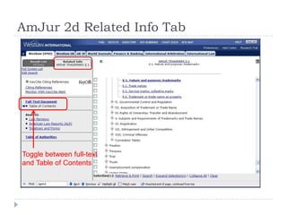 AmJur 2d Related Info Tab
Toggle between full-text
and Table of Contents
 