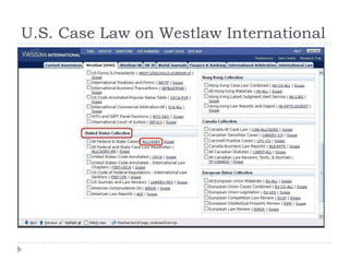 U.S. Case Law on Westlaw International
 