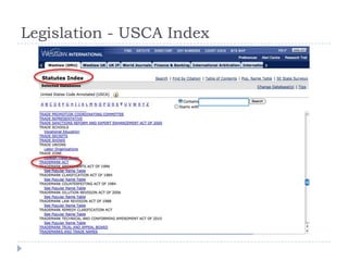 Legislation - USCA Index
 