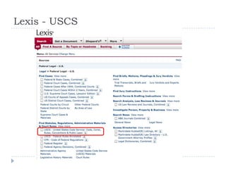 Lexis - USCS
 