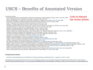 USCS – Benefits of Annotated Version
Links to relevant
law review articles
 