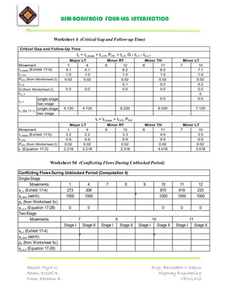 USM-Bonifacio Four-Leg Intersection | PDF