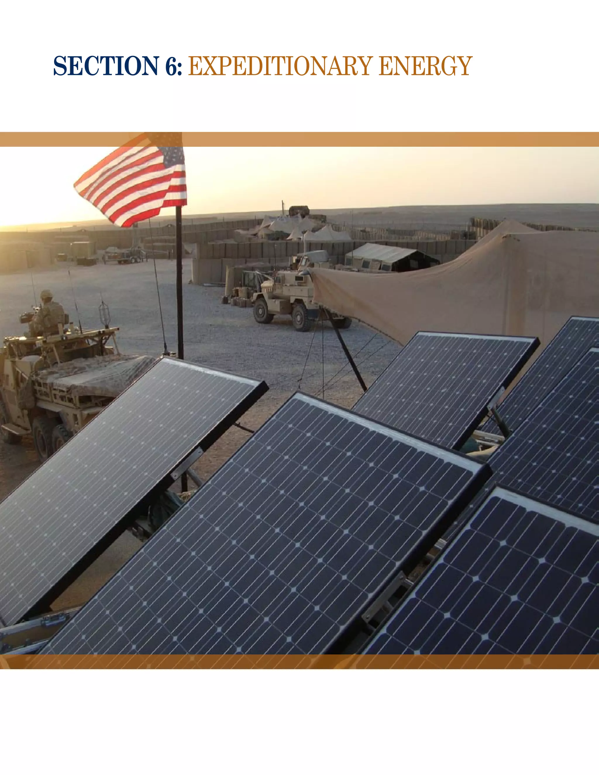 section 6: Expeditionary Energy
 