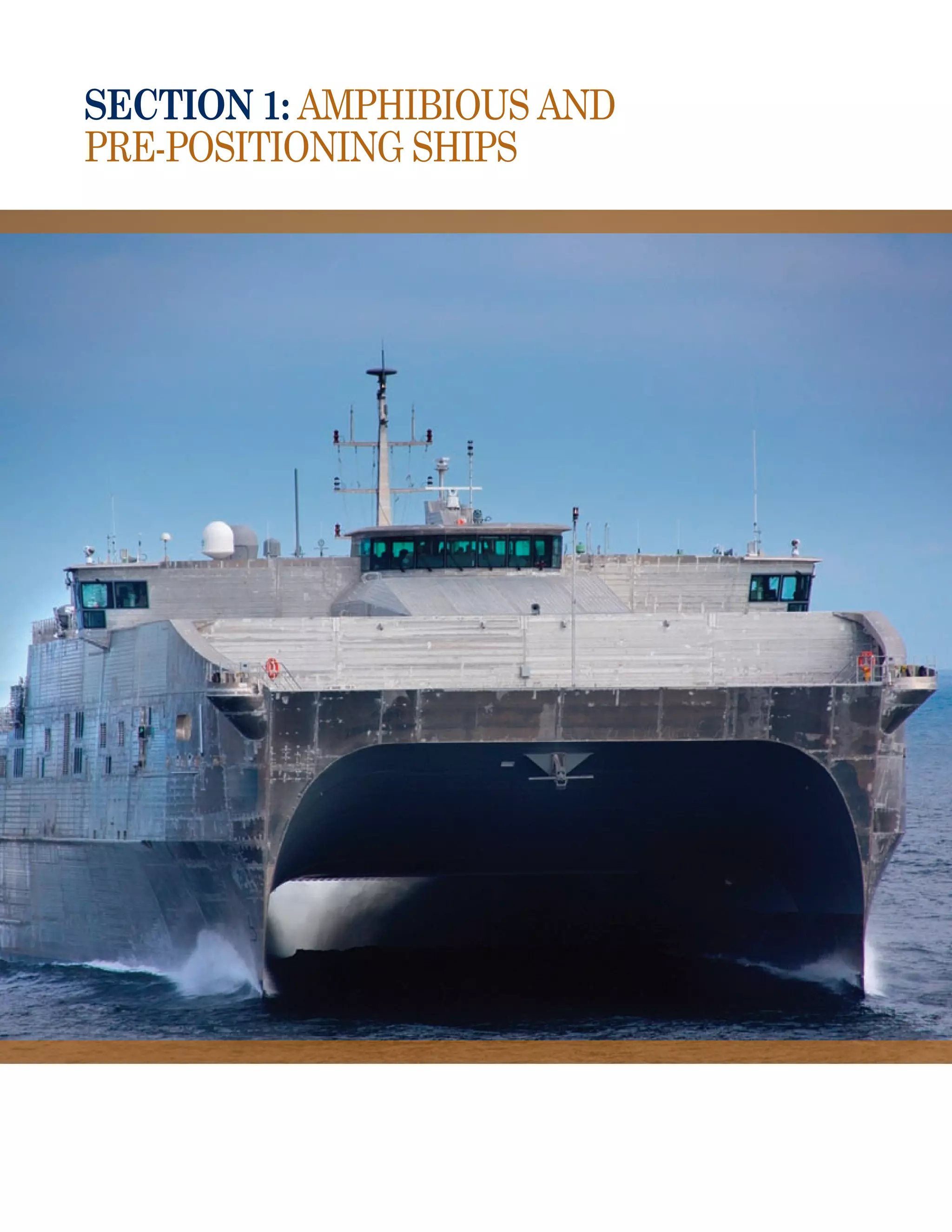 Section 1: Amphibious and
Pre-positioning Ships
 