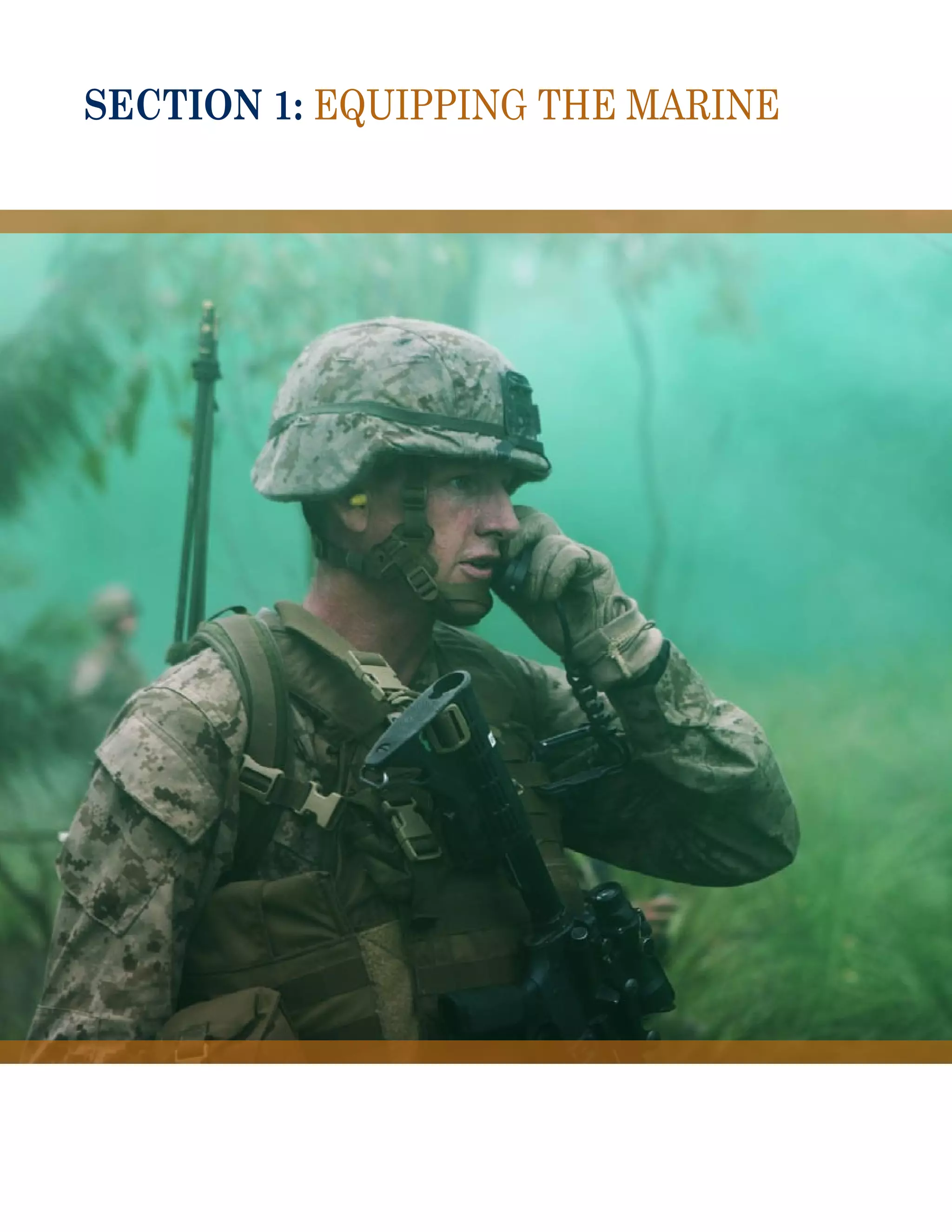 section 1: Equipping the Marine
 