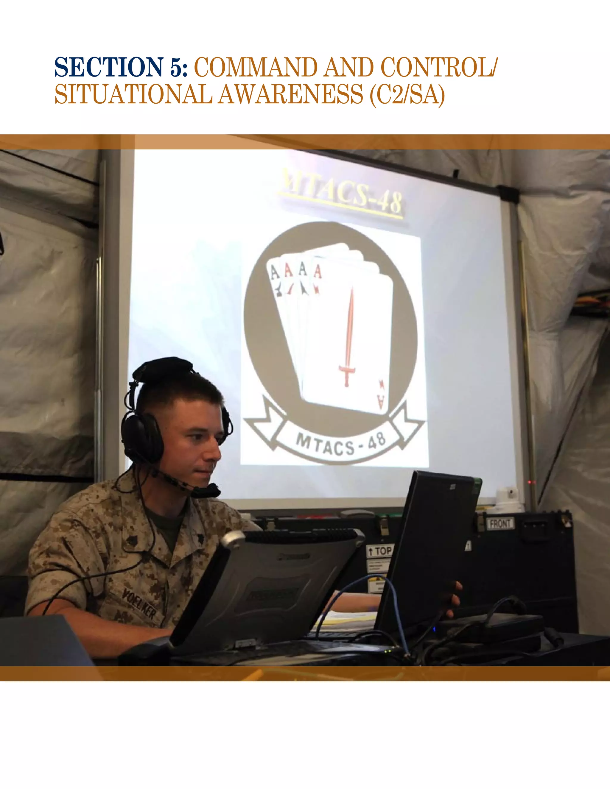 section 5: Command and Control/
Situational Awareness (C2/SA)
 