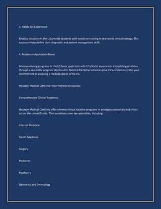 US Medical Rotations for International Students 2025 with Houston ...