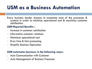 USM ERP- Unified SME Manager Overview | PDF
