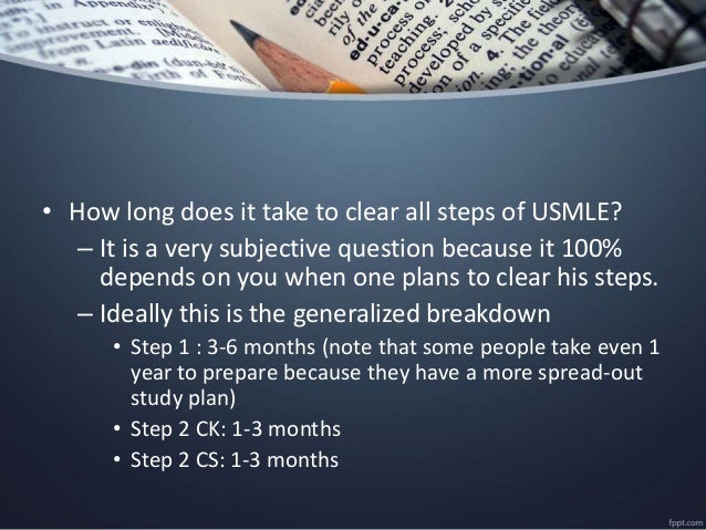How long does it take to study for step 3 study poster