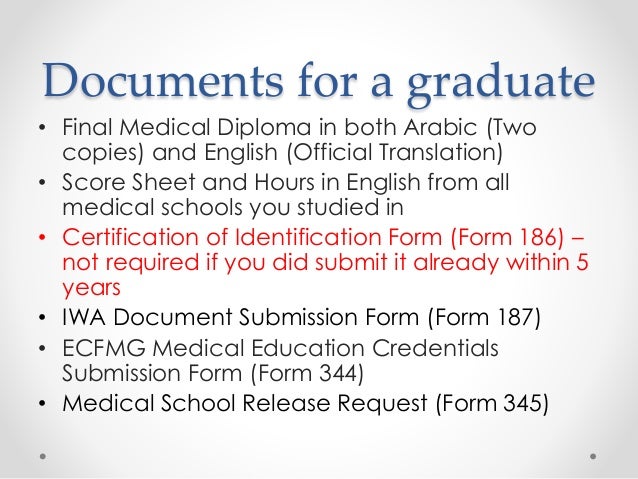 usmle step by step 1 certification of identification form form 186