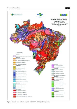 O Recurso Natural Solo                                                             3




Figura 1. Mapa de Solos do Brasil. Adaptado de EMBRAPA (1981) por Embrapa Solos.
 