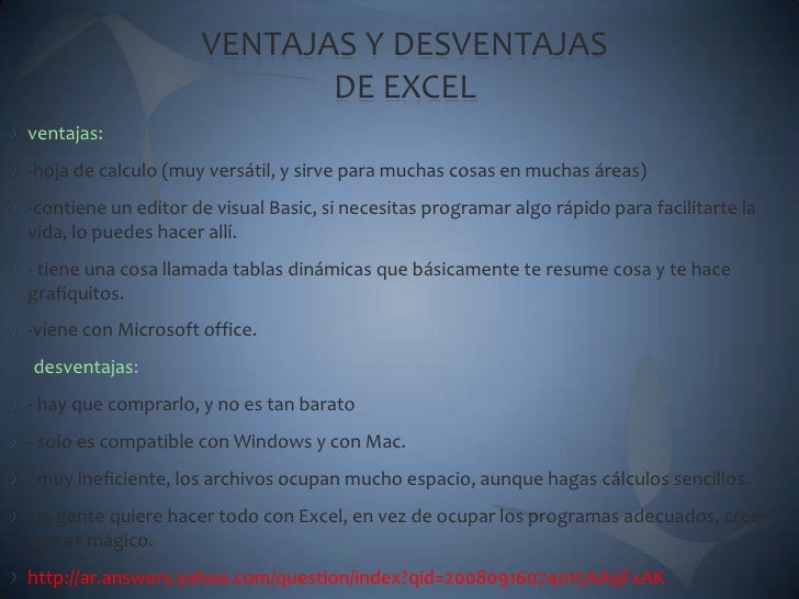 Uso de access vs excel