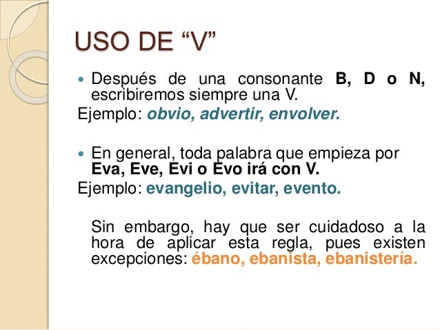 Uso de b y v clase 17