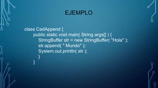 Uso de cadenas en java | PPTX