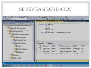 SE REVISAN LOS DATOS
 