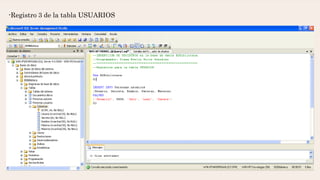 -Registro 3 de la tabla USUARIOS
 