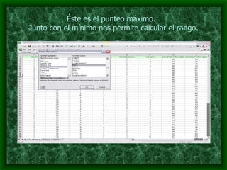 Éste es el punteo máximo.  Junto con el mínimo nos permite calcular el rango. 