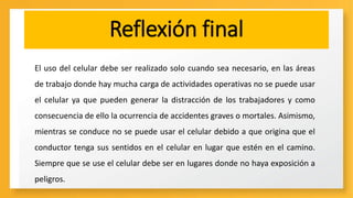 los riesgos por el uso del celular | PPTX