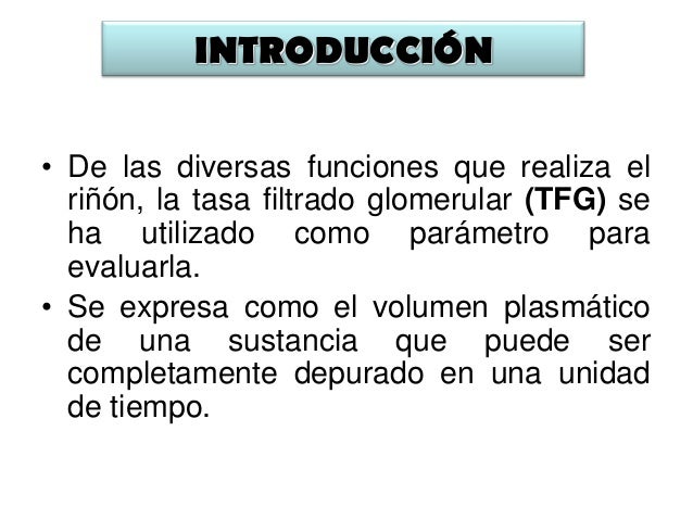 Uso De Formulas Para El Calculo De La Tasa De Filtrado Glomerular 