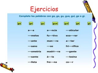 Ejercicios
 