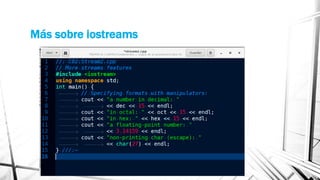 Uso de las clases iostream | PPTX