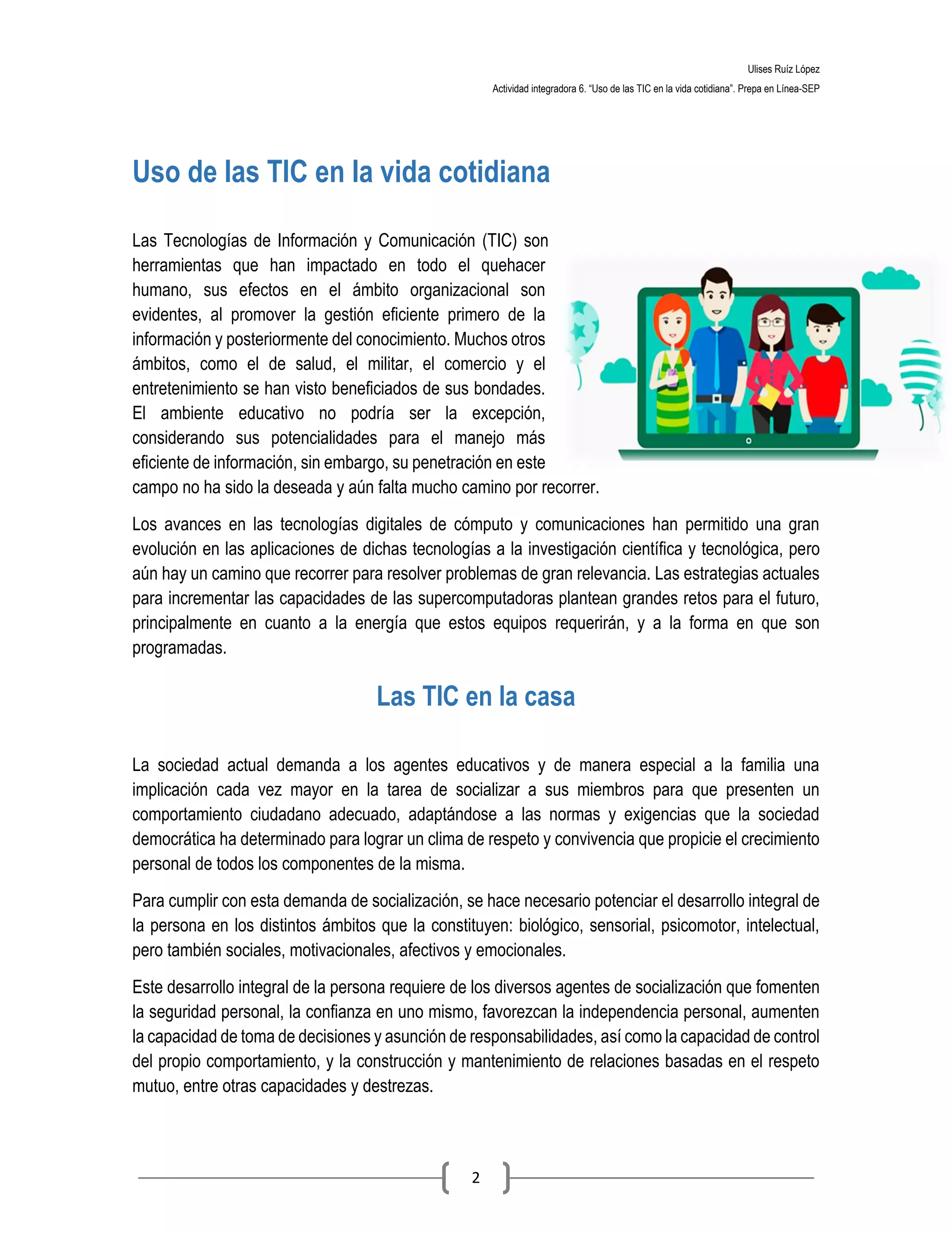 Uso de las tic en la vida cotidiana | PDF | Education