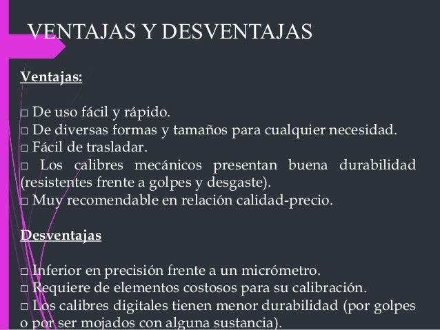 Uso del calibrador o vernier