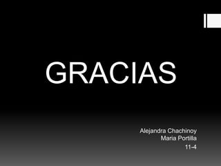 GRACIAS
Alejandra Chachinoy
Maria Portilla
11-4
 