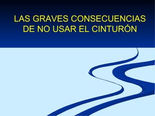 LAS GRAVES CONSECUENCIAS DE NO USAR EL CINTURÓN 