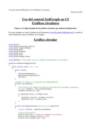 Uso del control zed graph en c sharp - graficos circulares | PDF